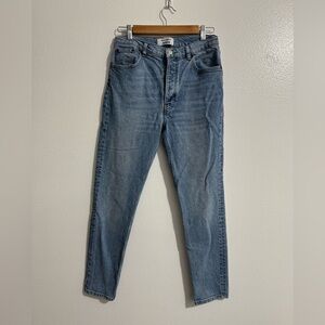 Reformation women’s straight skinny‎ jean light maya wash size 29 organic cotton
